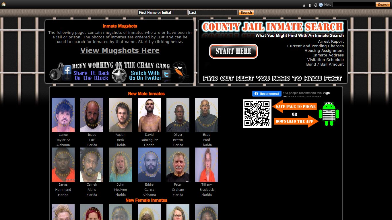 Recent Arrest Mugshots And Inmate Search - County Jail Inmate Search